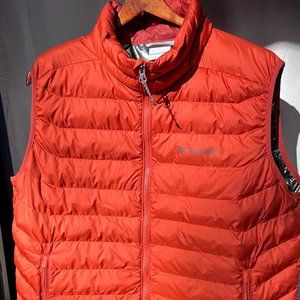 Mens Orange Columbia Omni-Heat Puffy Vest (Size XL)